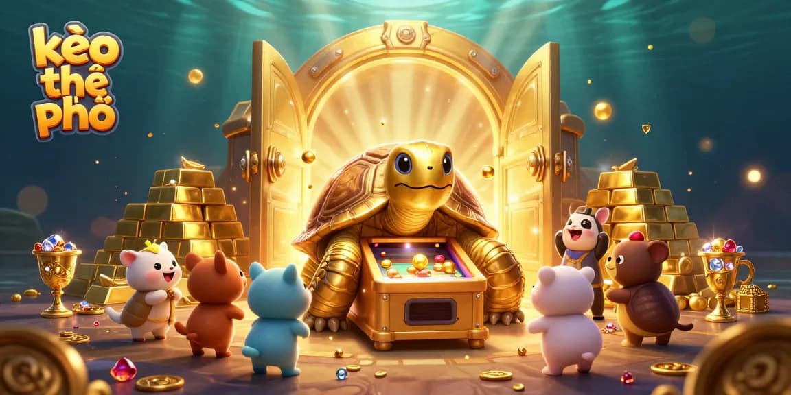 Engage in kèo thẻ phạt betting with dynamic visuals of a golden tortoise pinball machine