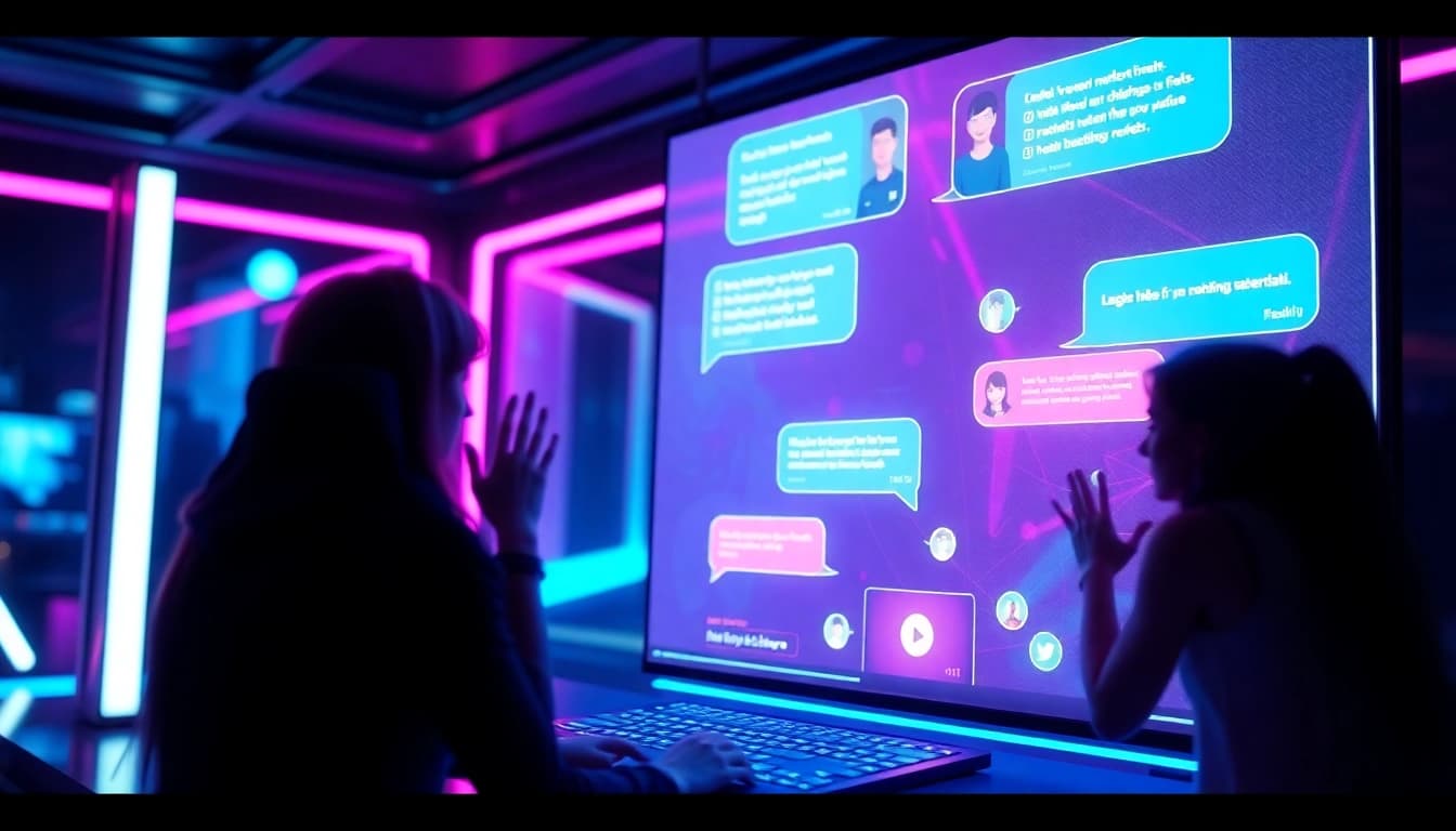 Engaging chat with the best nsfw ai chatbots in a futuristic virtual environment.