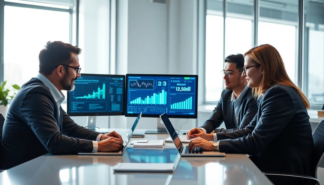 Enhance your business with managed IT services Lakeland, showcasing a collaborative team in a modern office.