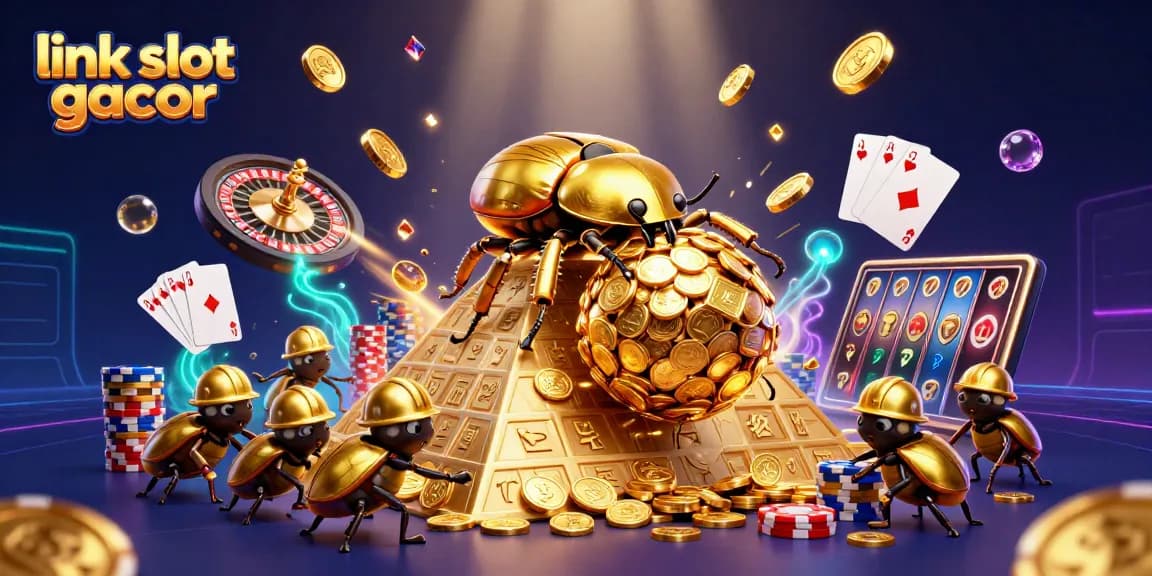 Engage with the action of winning on link slot gacor with golden coins and vibrant casino symbols