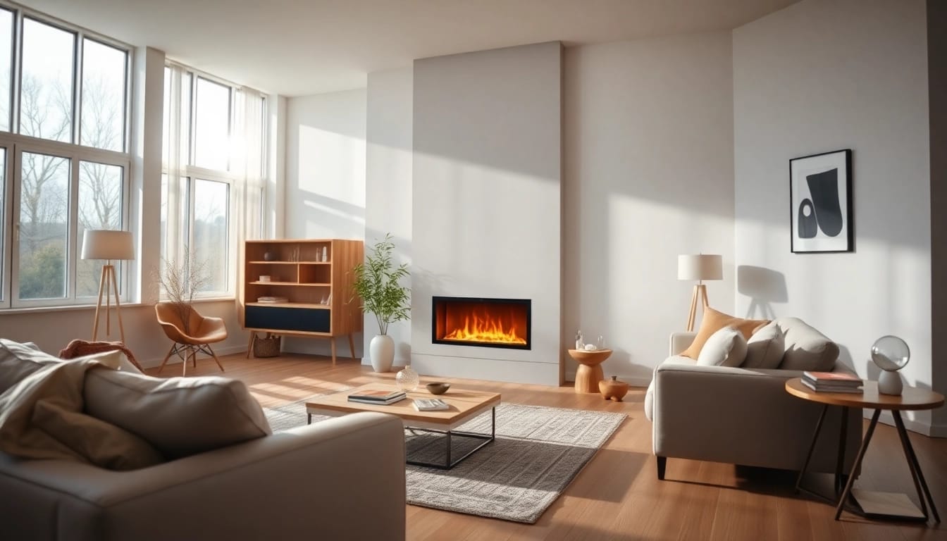 sonni Heizkörper in modern living room, showcasing elegance and functionality.