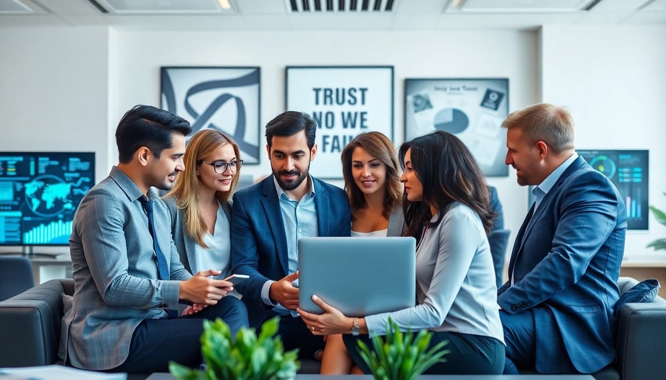 Enhance your Acquisition Planning/Strategy Capture Management through effective teamwork in a modern office.