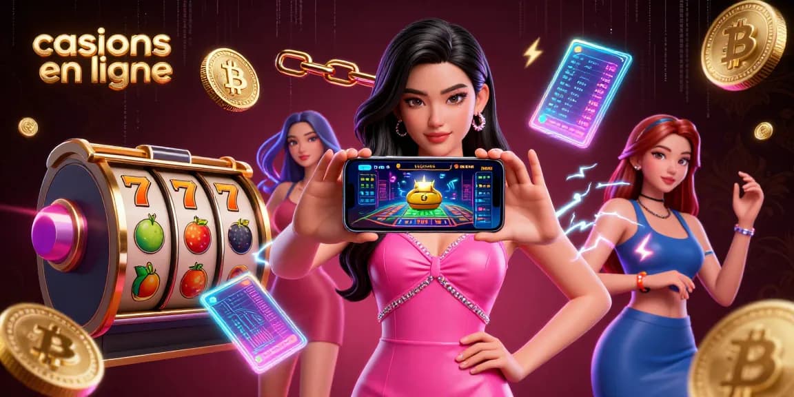 Scène engageante montrant des casinos en ligne avec une magnifique femme asiatique jouant à des jeux de croupier en direct sur son smartphone.