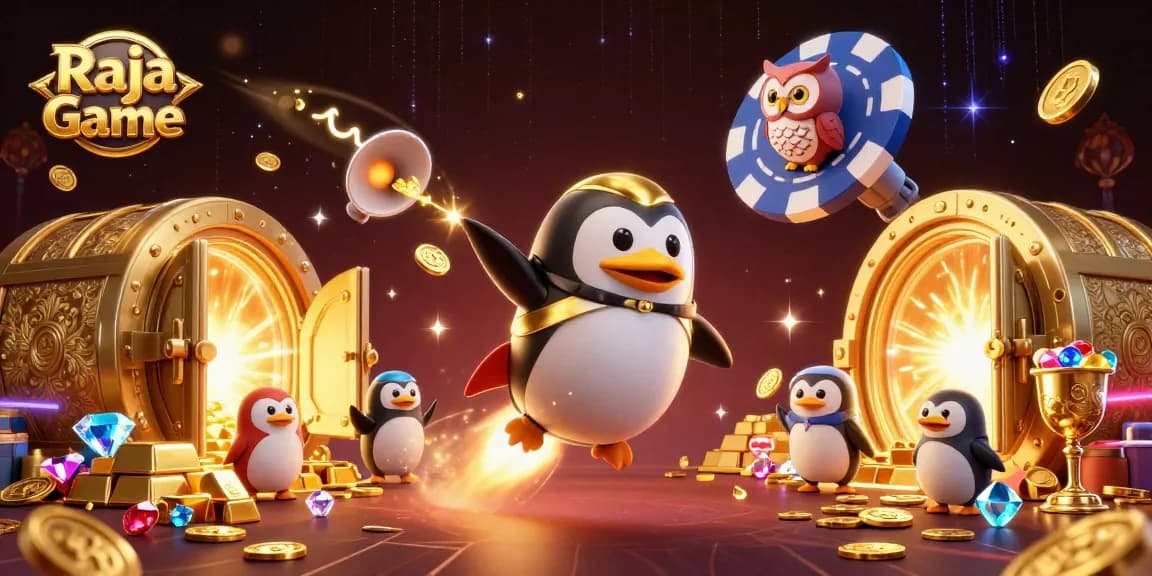 Play exciting casino games on Raja Game with a thrilling rocket-powered penguin adventure.