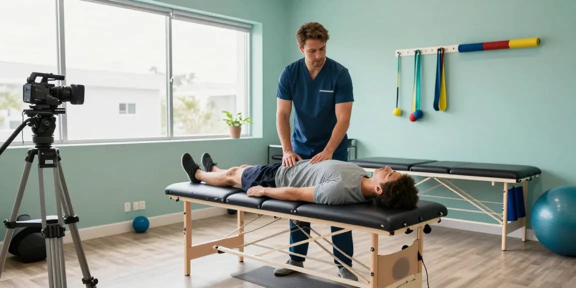 "Mobile sports massage Sydney at a health clinic featuring patient care with expert therapists."
