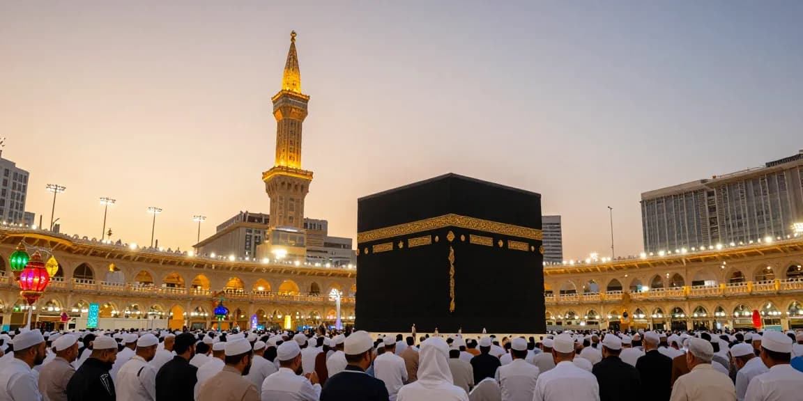 Experience umroh Itikaf during Ramadan with vibrant prayers at the Grand Mosque, coupled with immersive travel adventures.