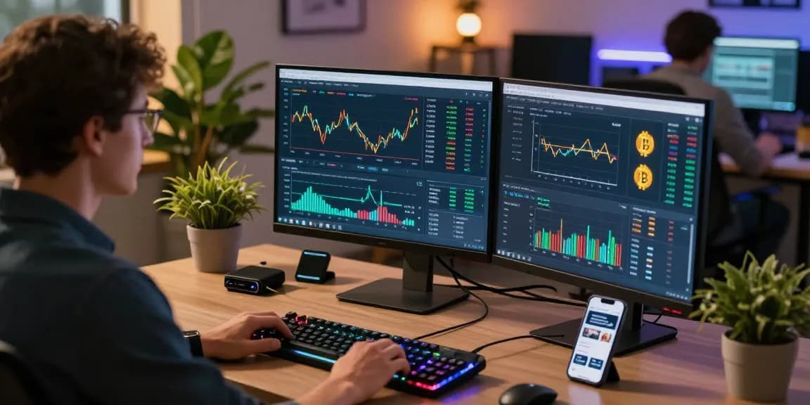 Best bitcoin cloud mining site showcased in modern trading setup with Bitcoin charts, digital wallet, and crypto analytics tools.