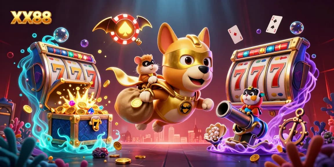 Experience thrilling gameplay at XX88 with engaging slot games and vibrant cartoon heroes.