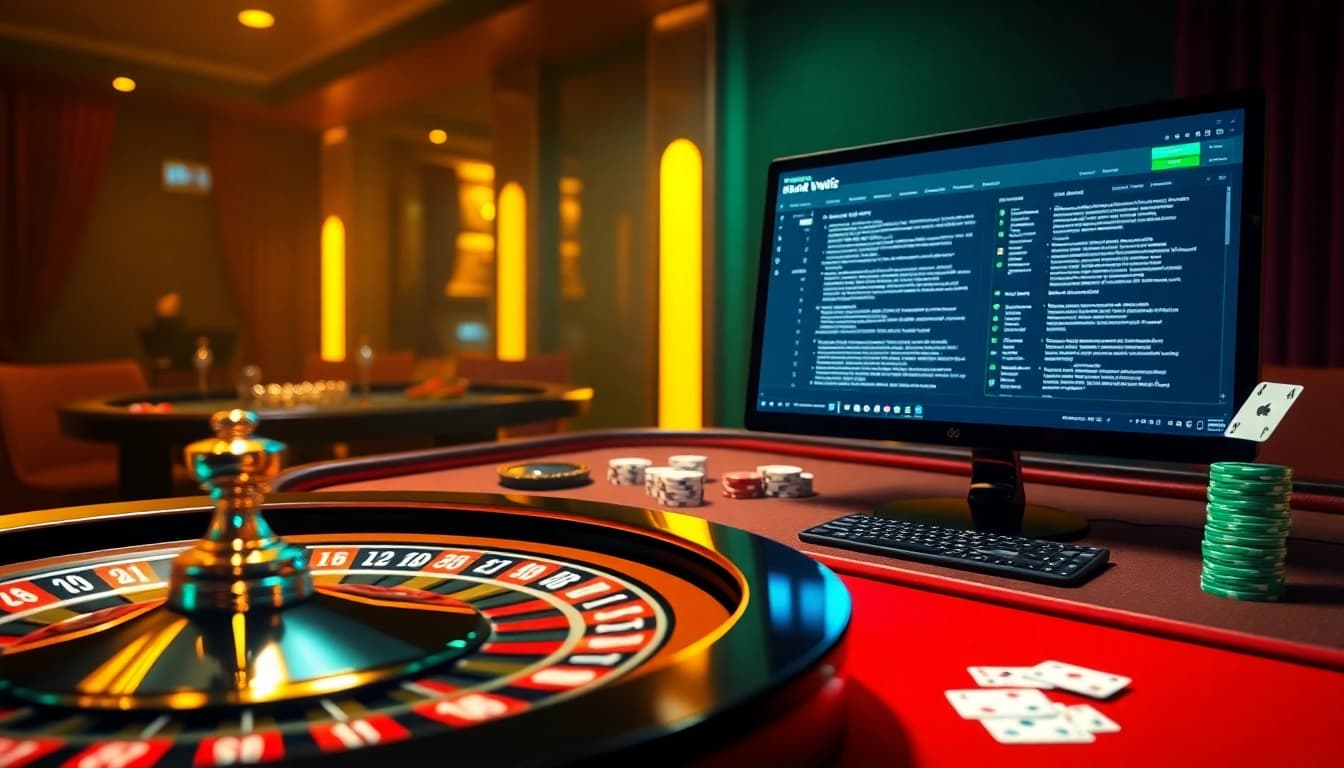 Players analyzing strategies while engaging with hidden wiki resources at a stylish casino table.
