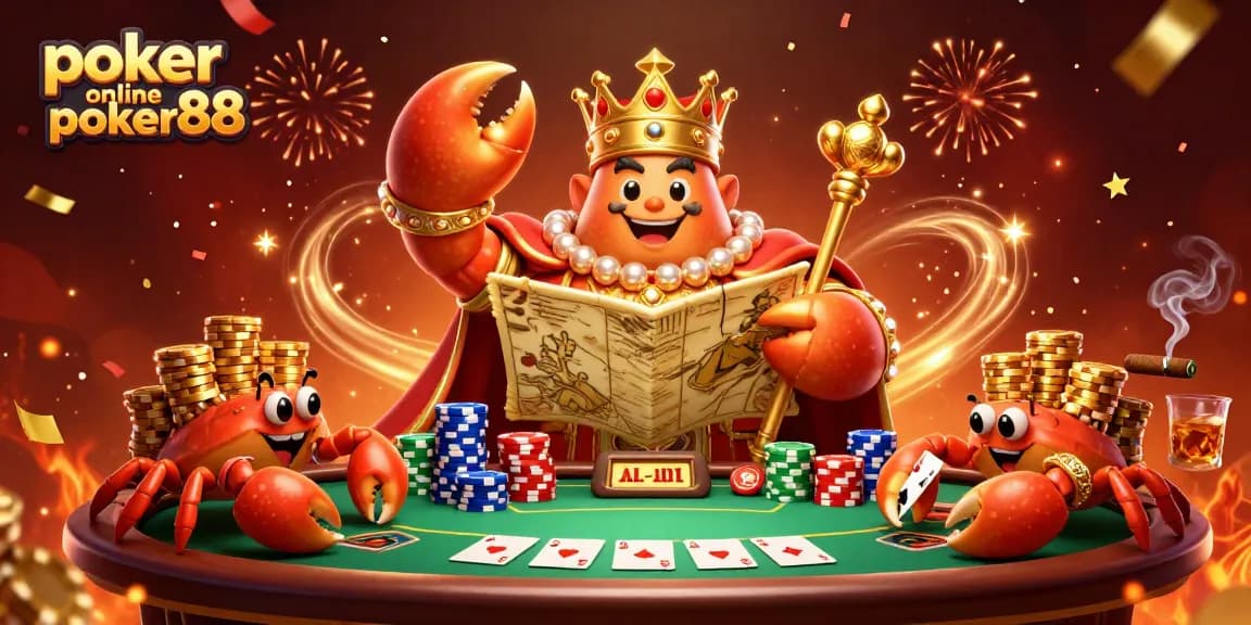 Reveal winning strategies at poker online poker88 in a vibrant, festive casino scene