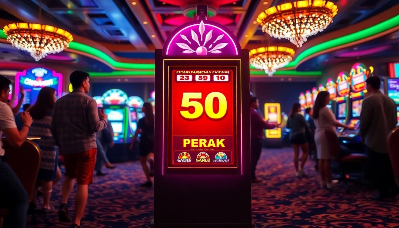Menang dengan slot 50 perak saat bermain di kasino yang penuh warna dan energi.