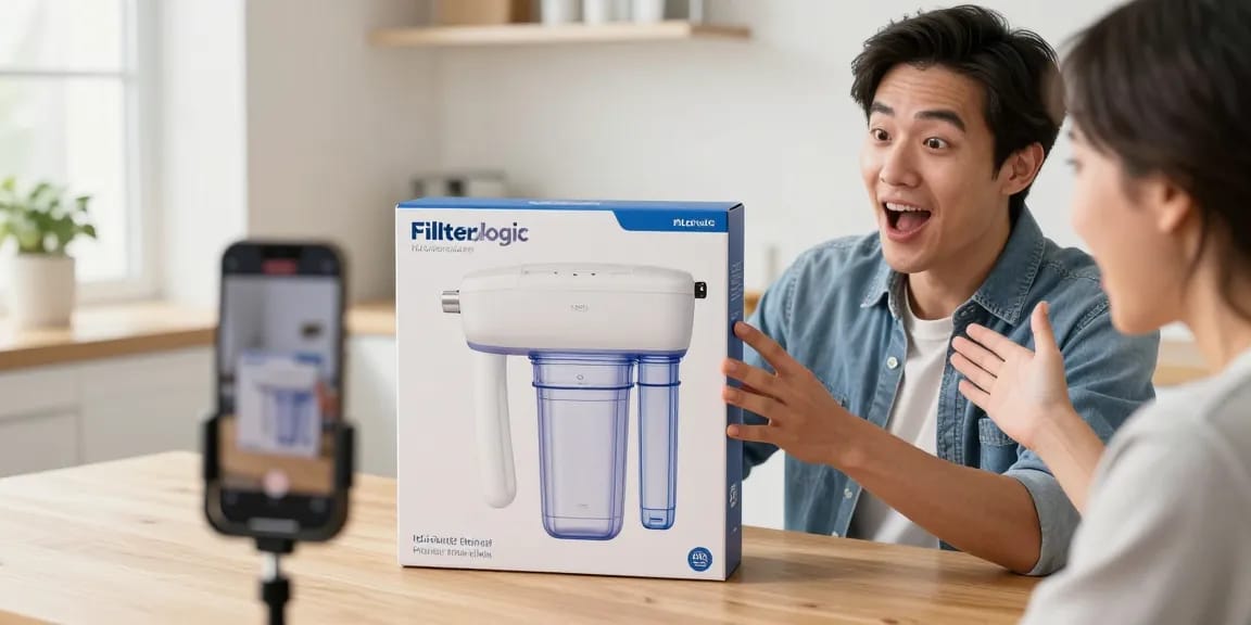 Filterlogic NSF Certified Pitcher Water Filter showcasing product excellence in an online shopping experience, ideal for product reviews and best deals.
