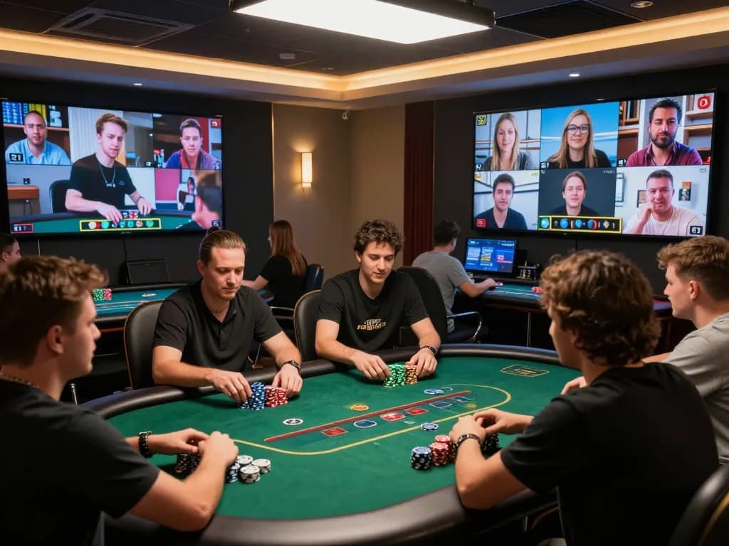 Players engage in thrilling w 88 online poker, showcasing dynamic gameplay and vibrant atmosphere.