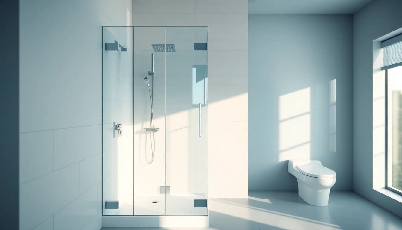 Die sonni Duschkabine in einem modernen Badezimmer, elegant und funktional.