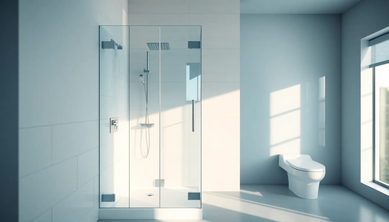 Die sonni Duschkabine in einem modernen Badezimmer, elegant und funktional.