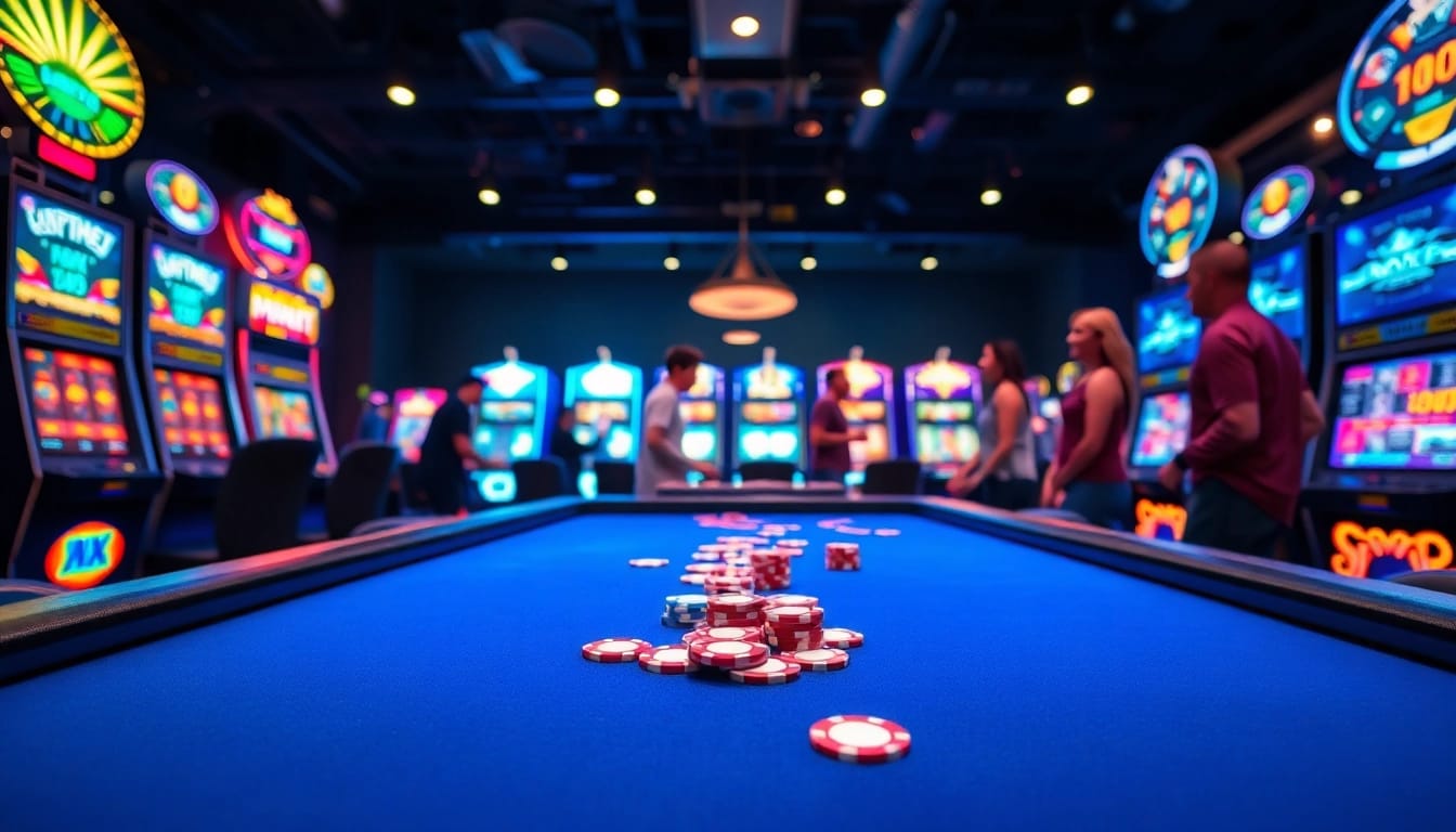 Experience the excitement of Non gamstop Casino Uk with a professional gaming setup and vibrant atmosphere.
