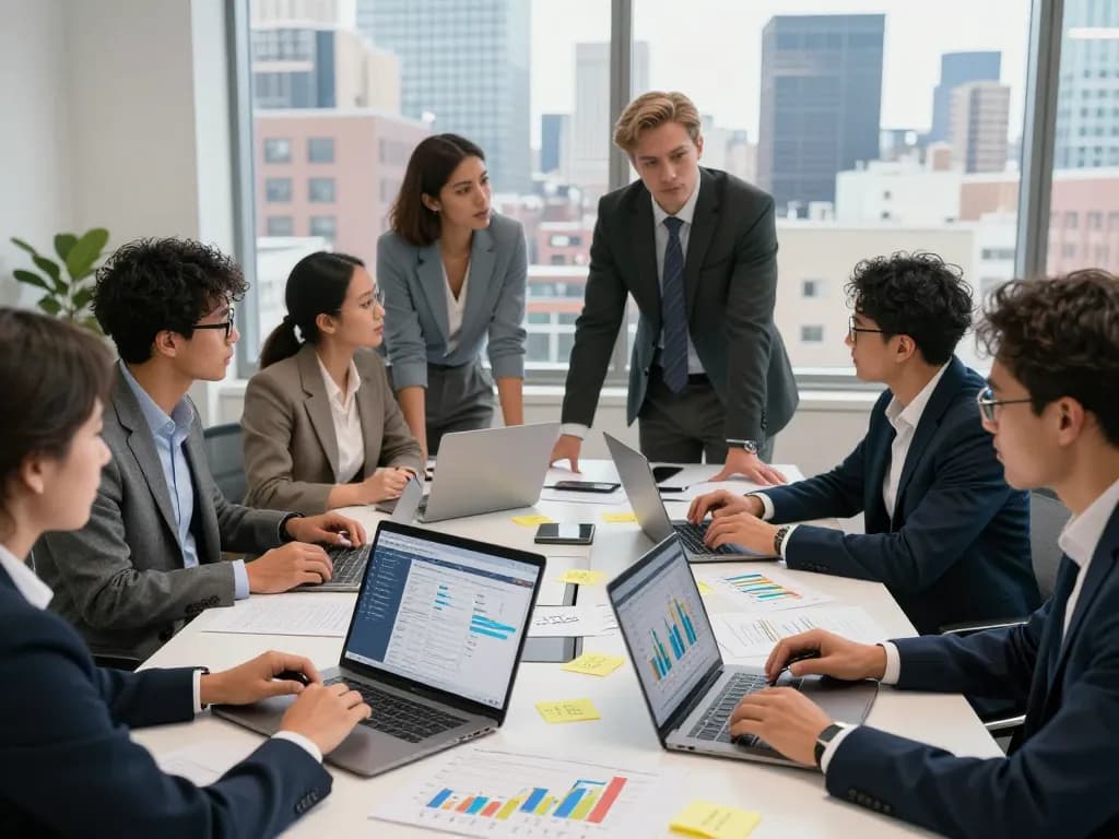 SEO Company in NYC team collaborating on digital strategies in modern office