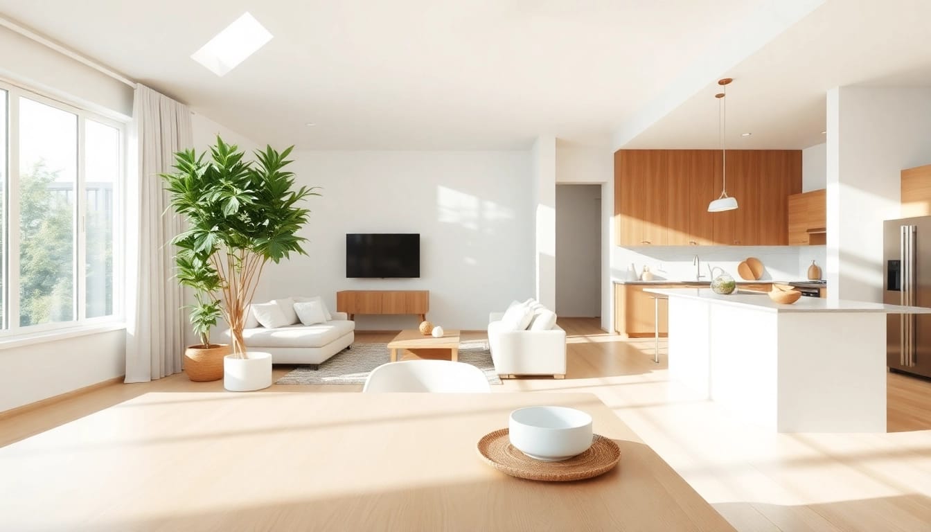 Seamless Living in an inviting home interior with bright natural light and minimalist design.