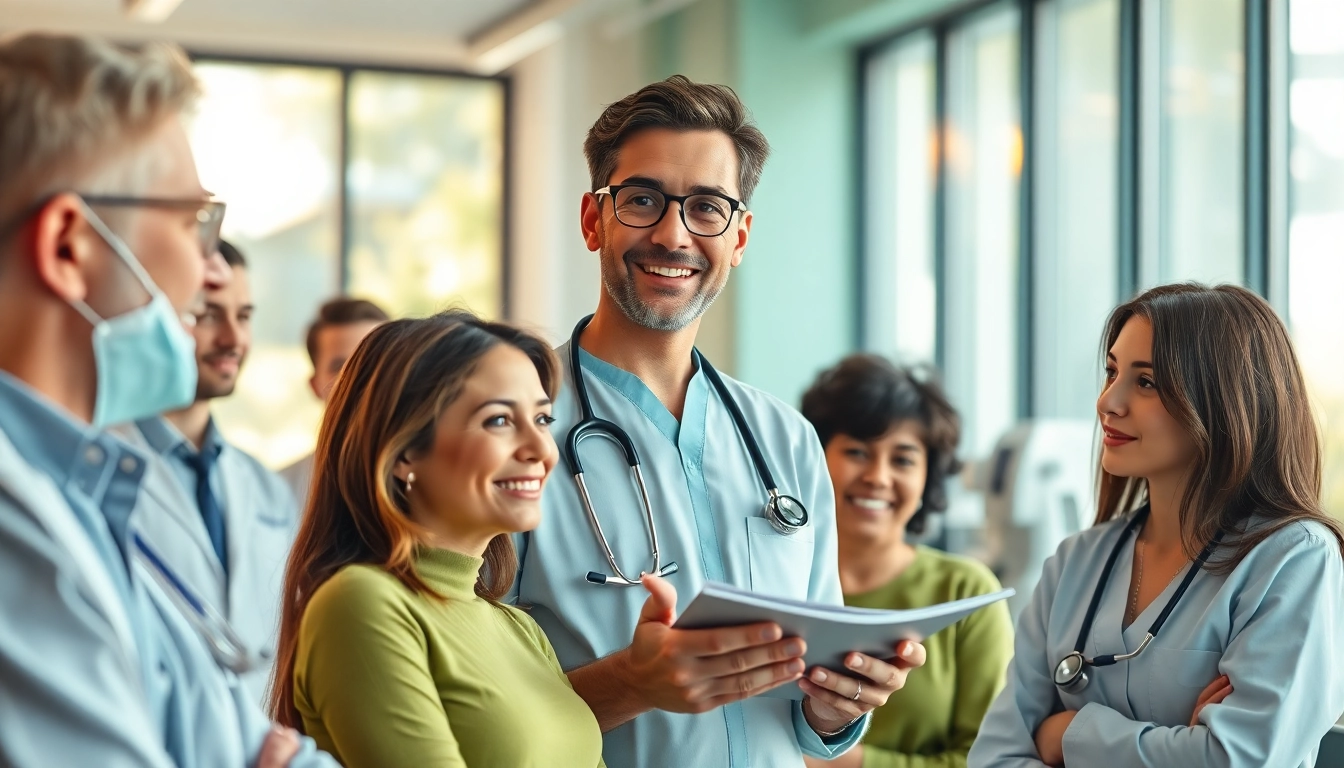 Enhance your health journey with a diverse group discussing wellness in a clinic setting.