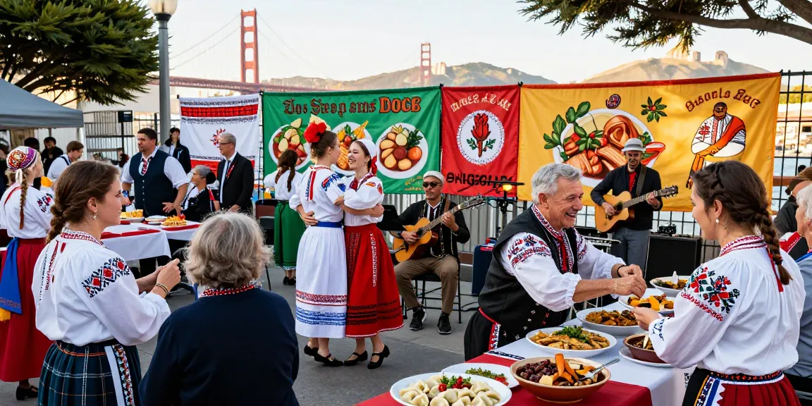 Polish community event in San Francisco at https://www.sfpol.com/ celebrating culture with traditional dance and food.