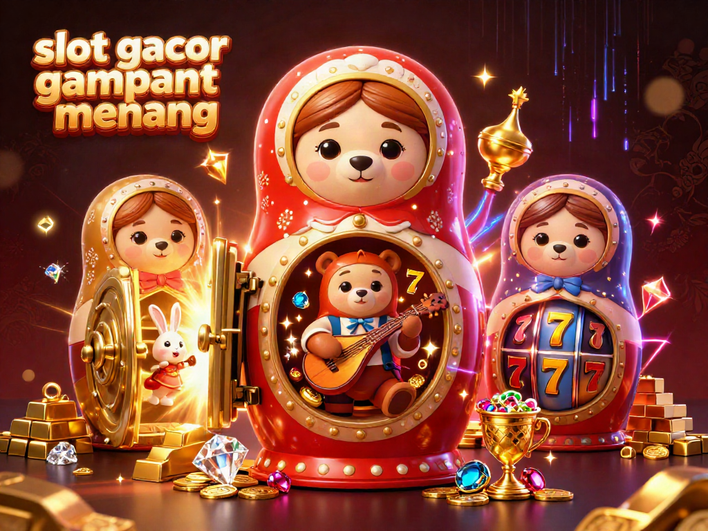 Engaging illustration showcasing slot gacor gampang menang with vibrant casino elements and characters.