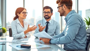 카드 한도 현금화에 대한 상담을 하는 전문 금융 컨설턴트의 모습.