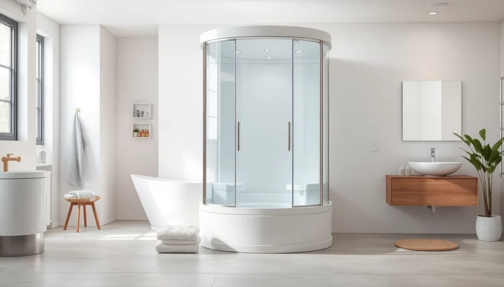 Erleben Sie die innovative sonni Duschkabine mit elegantem Design im modernen Badezimmer.