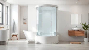 Erleben Sie die innovative sonni Duschkabine mit elegantem Design im modernen Badezimmer.