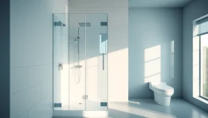 Die sonni Duschkabine in einem modernen Badezimmer, elegant und funktional.