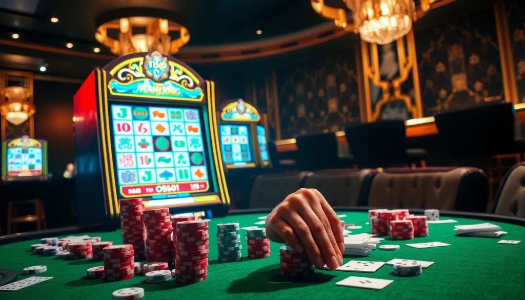 Experience slot demo mahjong excitement with vibrant graphics and thrilling gameplay in a luxurious casino setting.