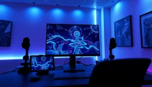 Innovative NSFW AI image generation workstation with immersive graphics