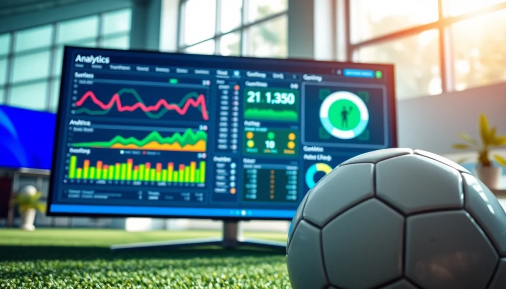 View of a sports analytics screen with real-time updates on บ้านผลบอล888, showcasing dynamic soccer statistics.