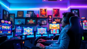 Menampilkan slot depo 1k dalam suasana gaming modern dengan pencahayaan RGB yang dinamis.