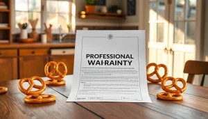 Understanding how Pretzel warranty claims work with detailed document and pretzel icons on a table.