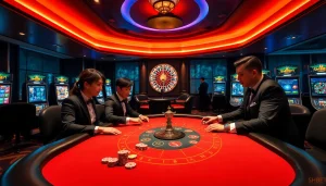 Engaging players at SHBET poker table enjoying thrilling casino experience.