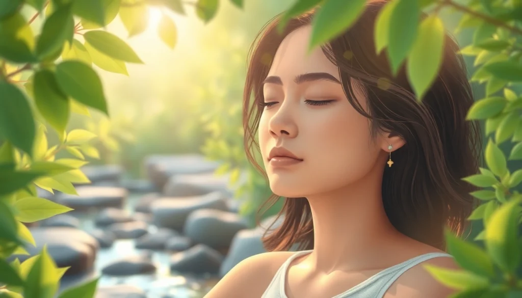 Understand anxiety symptoms through serene meditation and nature elements