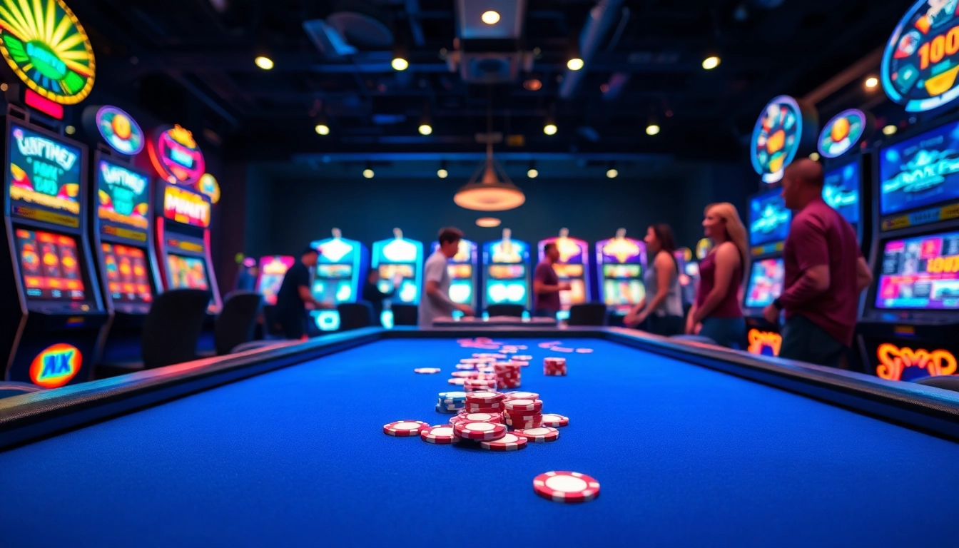 Experience the excitement of Non gamstop Casino Uk with a professional gaming setup and vibrant atmosphere.
