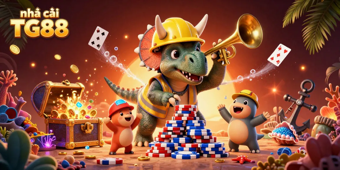 Experience gaming excitement with nhà cái TG88 in a vibrant 3D casino world full of action.