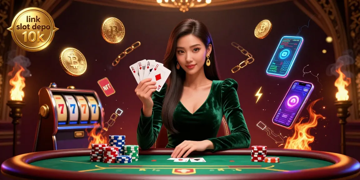 Engage with link slot depo 10k at a vibrant poker table showcasing luxurious gameplay and dynamic casino elements.