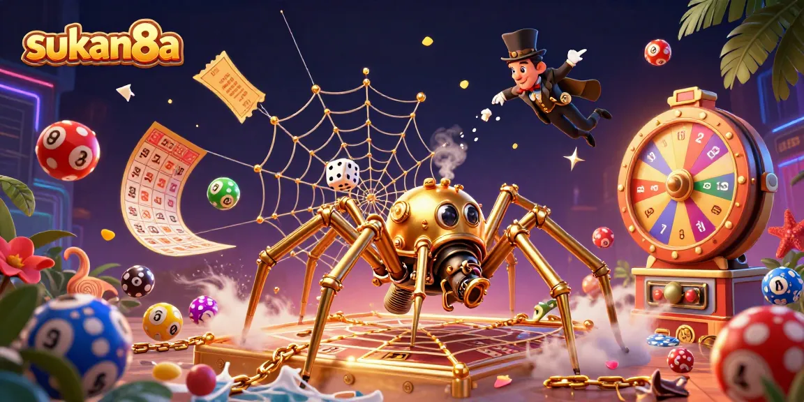 Experience thrilling gameplay at sukan8a with a vibrant 3D scene showcasing steampunk aesthetics and dynamic casino elements.