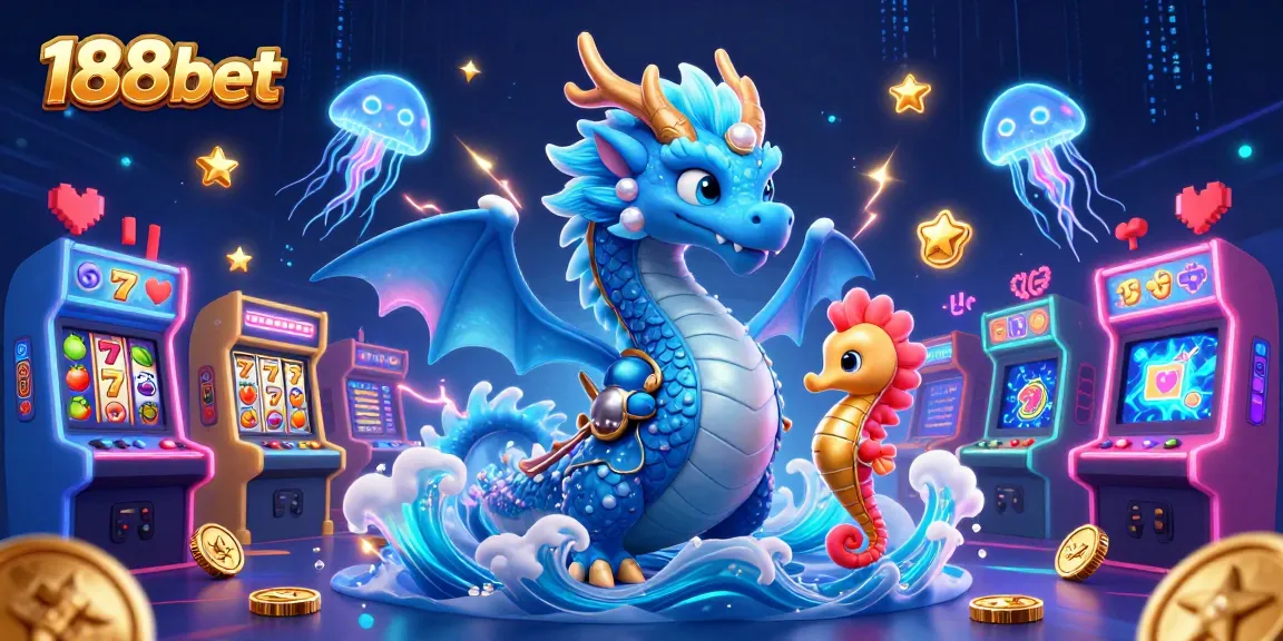 Play and win at 188bet with enchanting characters and colorful slot elements in this vibrant casino scene.