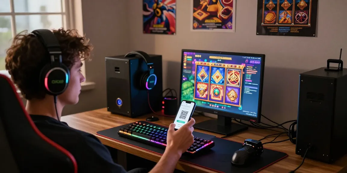 Immersive online gaming experience with a player making a slot deposit 1000 through QRIS payment while engaged in vibrant slot games.