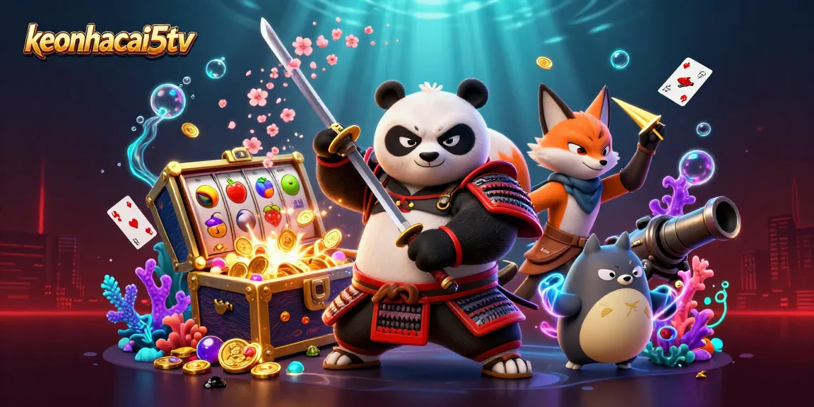 Engaging action in the keonhacai5tv casino scene featuring vibrant characters and rich slot game elements.