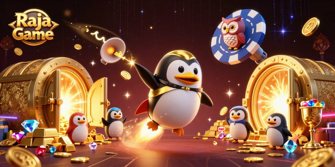 Play exciting casino games on Raja Game with a thrilling rocket-powered penguin adventure.