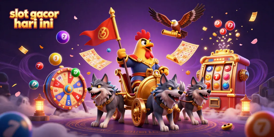 Experience thrilling gameplay with slot gacor hari ini in a vibrant 3D casino scene featuring colorful dynamic lottery elements.