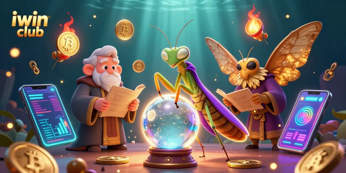 Experience the vibrant iwin club scene with a magical fortune teller and dazzling game elements.
