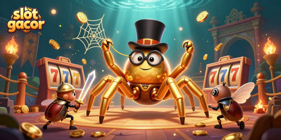 Experience the thrilling atmosphere of slot gacor with a 3D illustration featuring vibrant characters and casino elements.
