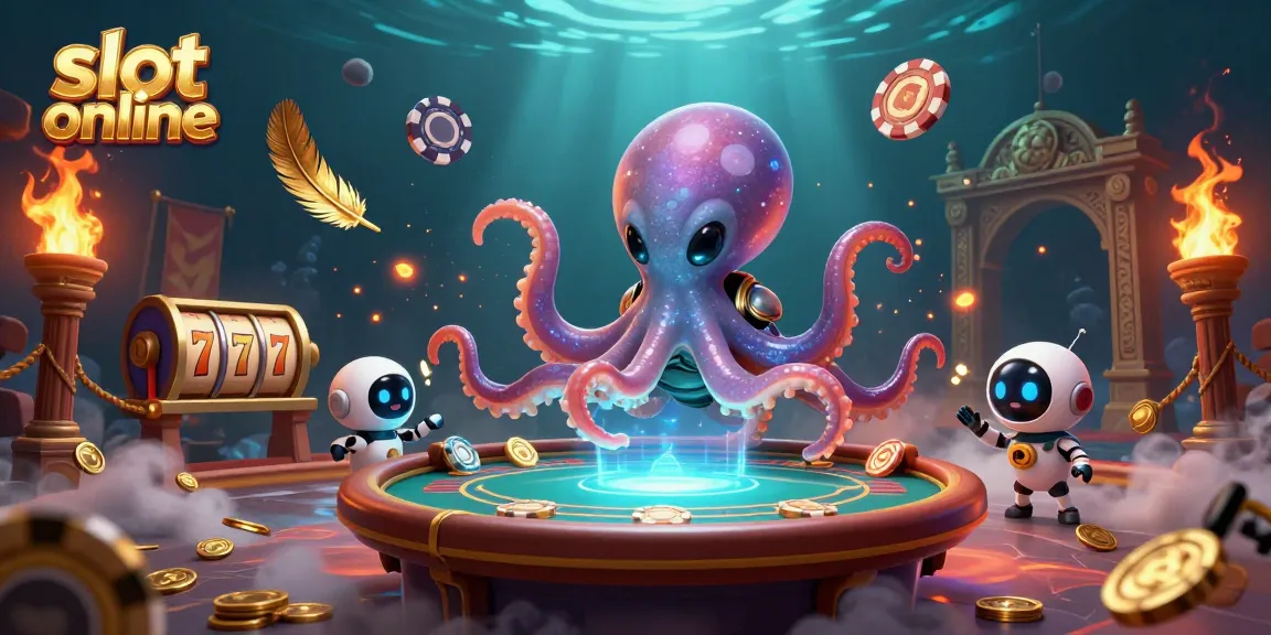 Experience thrilling slot online action with an alien octopus and epic casino elements.