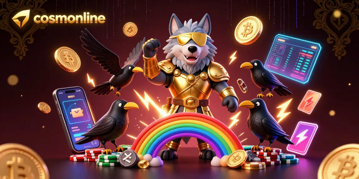 Casino excitement awaits at cosmonline with legendary Norse characters amid vibrant crypto elements.